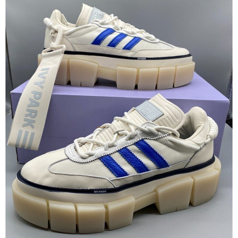 Adidas Shoes Ivy Parks Beyonce Super Platform White Blue GZ3890 Womens Size 10 - Picture 1 of 13